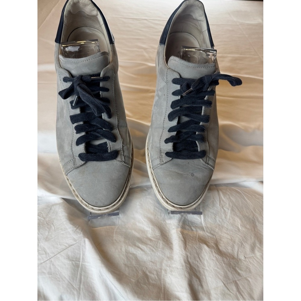 Brunello Cucinelli Men's 43 Gray Nubuck Suede Leather Low Top Sneakers Italy - Picture 2 of 9
